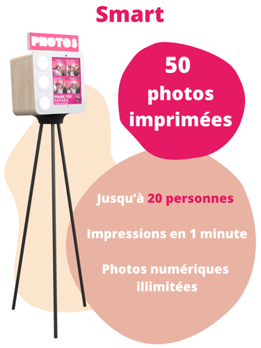 Formule Smart — photobooth Badabooth avec 50 photos imprimées